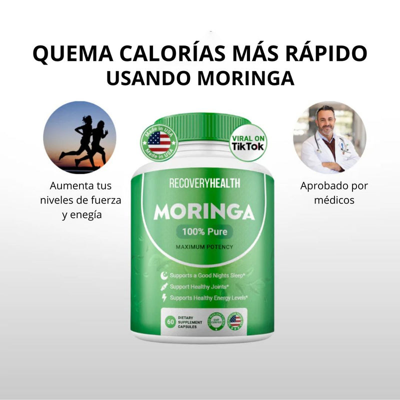 CÁPSULAS DE MORINGA PRA QUEMAR CALORÍAS 100% MÁS RÁPIDO