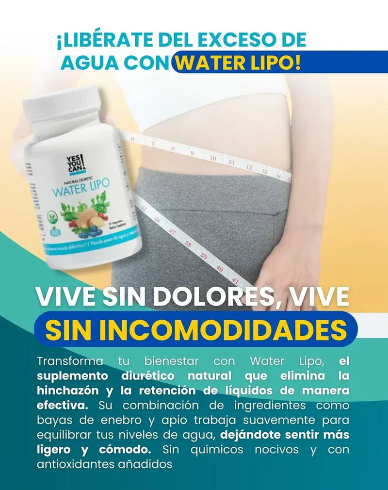 WATER LIPO - ELIMINA LA RETENCIÓN DEL LÍQUIDO