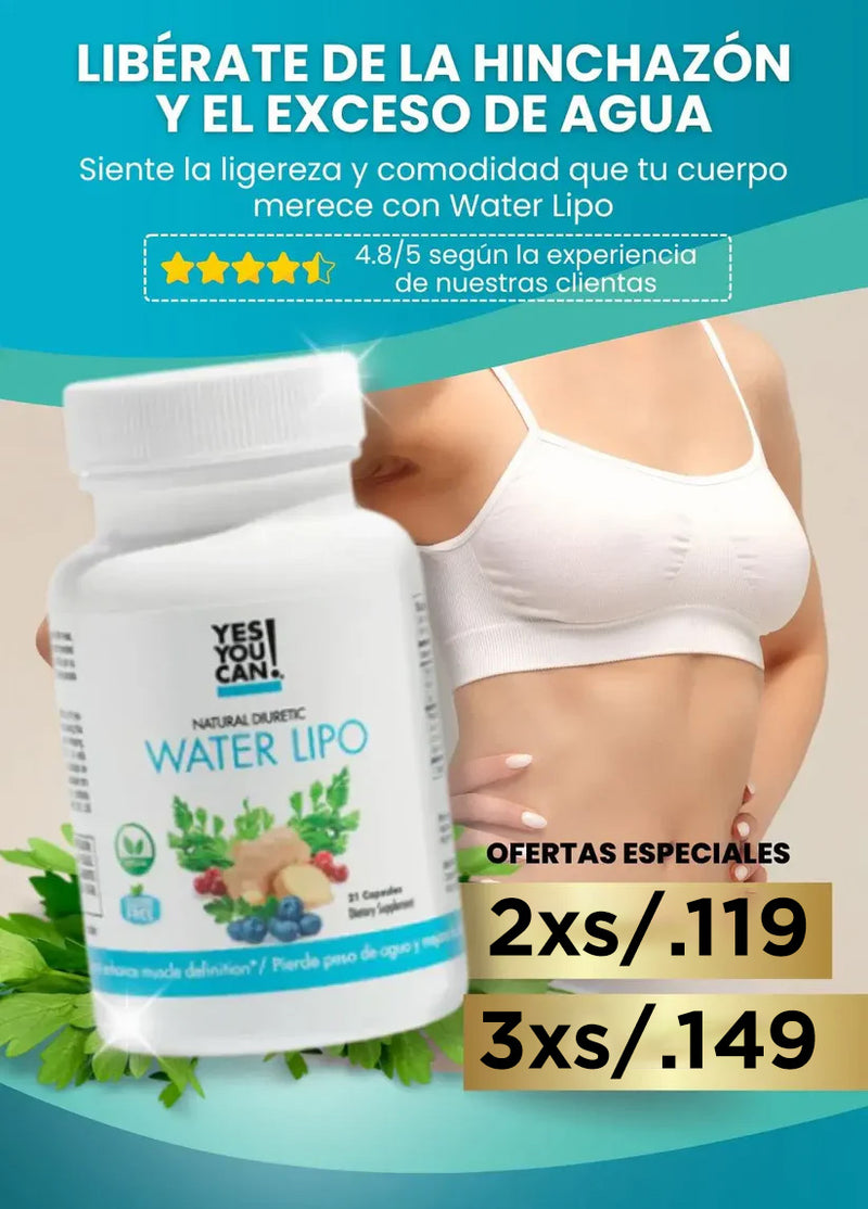 WATER LIPO - ELIMINA LA RETENCIÓN DEL LÍQUIDO